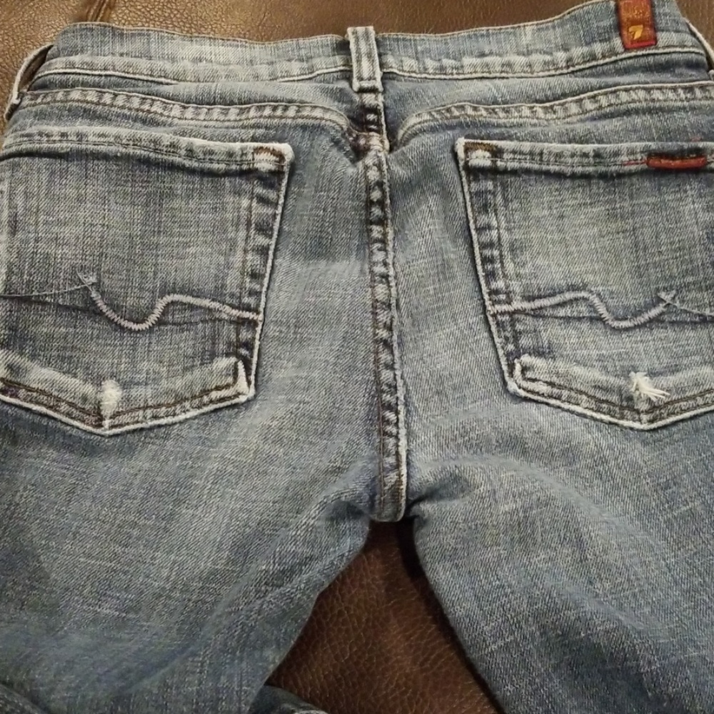 7 for All Mankind Blue Bootcut Jeans